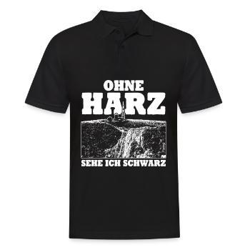 Harz Torfhaus Wanderung Harzer Brocken - Männer Poloshirt - Schwarz - Vorne - Kai (181cm)
