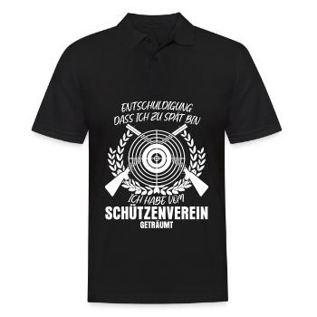 Schützenverein Schützenkönig Schießsport - Männer Poloshirt - Schwarz - Vorne - Kai (181cm)
