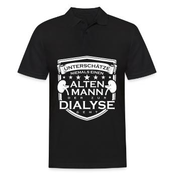 Dialyse Witz Dialyseklinik - Männer Poloshirt - Schwarz - Vorne - Kai (181cm)