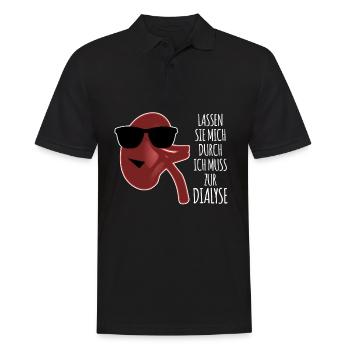 Dialyse Niere Dialyseklinik - Männer Poloshirt - Schwarz - Vorne - Kai (181cm)