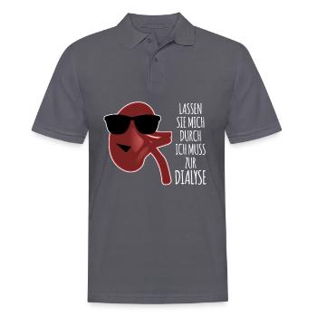 Dialyse Niere Dialyseklinik - Männer Poloshirt - Anthrazit - Vorne - Nico (186cm)