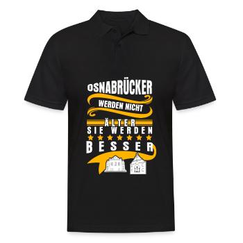 Osnabrück Stadt Osnabrücker - Männer Poloshirt - Schwarz - Vorne - Kai (181cm)
