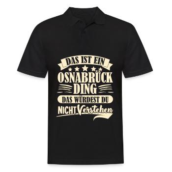 Osnabrück Spruch Osnabrücker - Männer Poloshirt - Schwarz - Vorne - Kai (181cm)