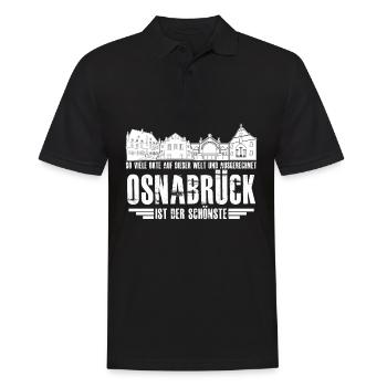 Osnabrück schönste Stadt Osnabrücker - Männer Poloshirt - Schwarz - Vorne - Kai (181cm)