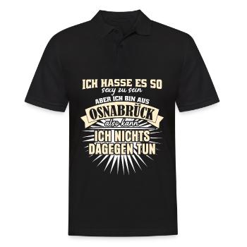 Osnabrücker Witz Osnabrück - Männer Poloshirt - Schwarz - Vorne - Kai (181cm)