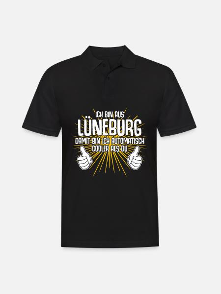 Lüneburg Spruch Lüneburger - Männer Poloshirt - Schwarz