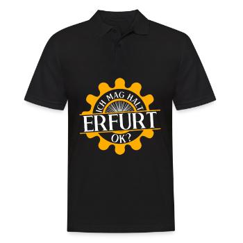Erfurter Ich mag Erfurt - Männer Poloshirt - Schwarz - Vorne - Kai (181cm)