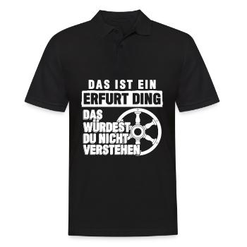 Erfurter Wappen Erfurt - Männer Poloshirt - Schwarz - Vorne - Kai (181cm)