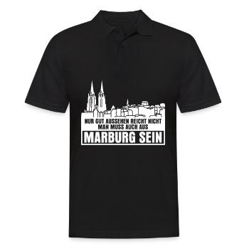Marburg Spruch Witz Marburger - Männer Poloshirt - Schwarz - Vorne - Kai (181cm)