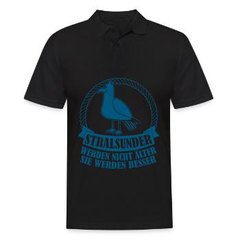 Stralsund Spruch Stralsunder - Männer Poloshirt - Schwarz - Vorne - Kai (181cm)