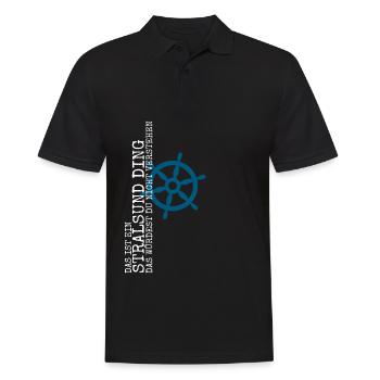 Stralsund lustiger Spruch Stralsunder - Männer Poloshirt - Schwarz - Vorne - Kai (181cm)