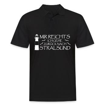 Stralsunder Witz Stralsund - Männer Poloshirt - Schwarz - Vorne - Kai (181cm)