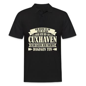 Cuxhavener Spruch Witz Cuxhaven - Männer Poloshirt - Schwarz - Vorne - Kai (181cm)