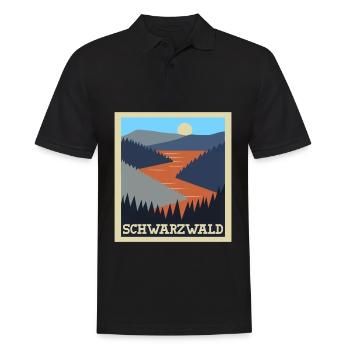 Schwarzwald Urlaub Schwarzwälder - Männer Poloshirt - Schwarz - Vorne - Kai (181cm)