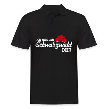 Schwarzwald Bollenhut - Männer Poloshirt - Schwarz - Vorne - Kai (181cm)
