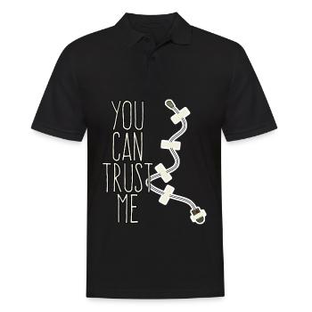 Abhörgerät Trust me Spion Mikofon - Männer Poloshirt - Schwarz - Vorne - Kai (181cm)