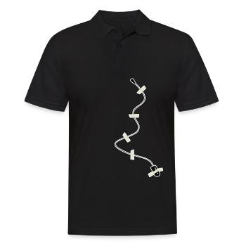 Abhörgerät Mikofon Geheimagent Spion - Männer Poloshirt - Schwarz - Vorne - Kai (181cm)