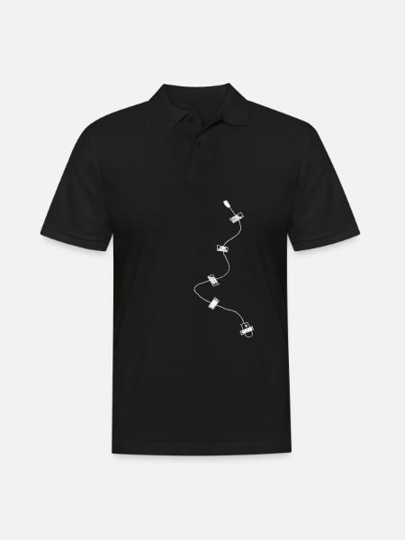 Espion espion agent secret - Polo Homme - noir