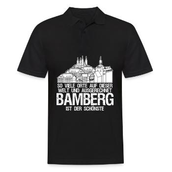 Bamberg schönste Stadt Bamberger - Männer Poloshirt - Schwarz - Vorne - Kai (181cm)