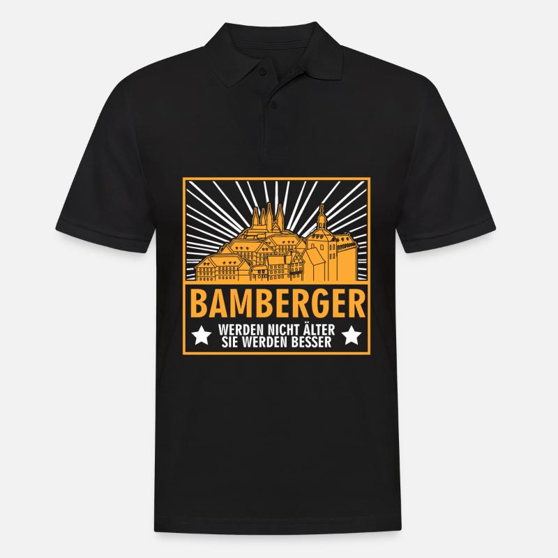Bamberg Bamberger - Männer Poloshirt - Schwarz