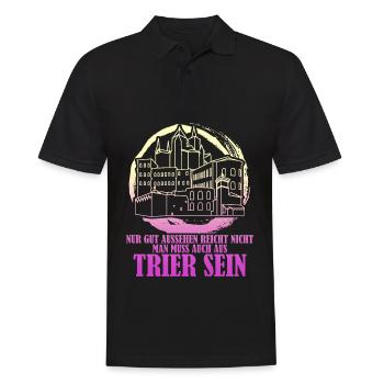 Trier Stadt Trierer - Männer Poloshirt - Schwarz - Vorne - Kai (181cm)