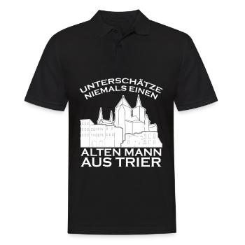 Trier Spruch Trierer - Männer Poloshirt - Schwarz - Vorne - Kai (181cm)