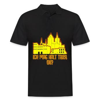 Trierer Ich mag Trier - Männer Poloshirt - Schwarz - Vorne - Kai (181cm)