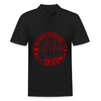 Trier Urlaub Trierer - Männer Poloshirt - Schwarz - Vorne - Kai (181cm)