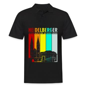 Heidelberg Kirche Heidelberger - Männer Poloshirt - Schwarz - Vorne - Kai (181cm)