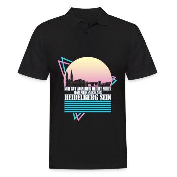 Heidelberg Witz Heidelberger - Männer Poloshirt - Schwarz - Vorne - Kai (181cm)