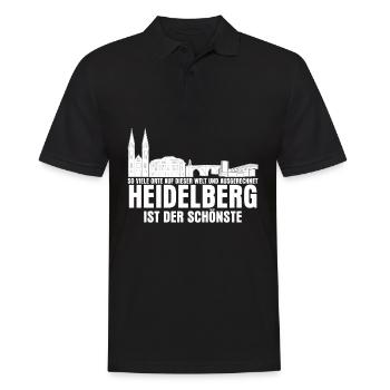 Heidelberger Witz Heidelberg - Männer Poloshirt - Schwarz - Vorne - Kai (181cm)