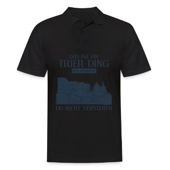 Trier Witz Trierer - Männer Poloshirt - Schwarz - Vorne - Kai (181cm)