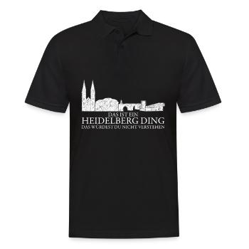 Heidelberg Spruch Heidelberger - Männer Poloshirt - Schwarz - Vorne - Kai (181cm)