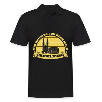 Heidelberger Spruch Heidelberg - Männer Poloshirt - Schwarz - Vorne - Kai (181cm)