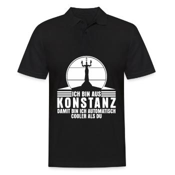 Konstanz Bodensee Urlaub Konstanzer - Männer Poloshirt - Schwarz - Vorne - Kai (181cm)