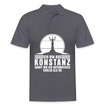 Konstanz Bodensee Urlaub Konstanzer - Männer Poloshirt - Anthrazit - Vorne - Nico (186cm)