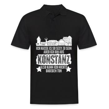 Bodensee Konstanz - Männer Poloshirt - Schwarz - Vorne - Kai (181cm)