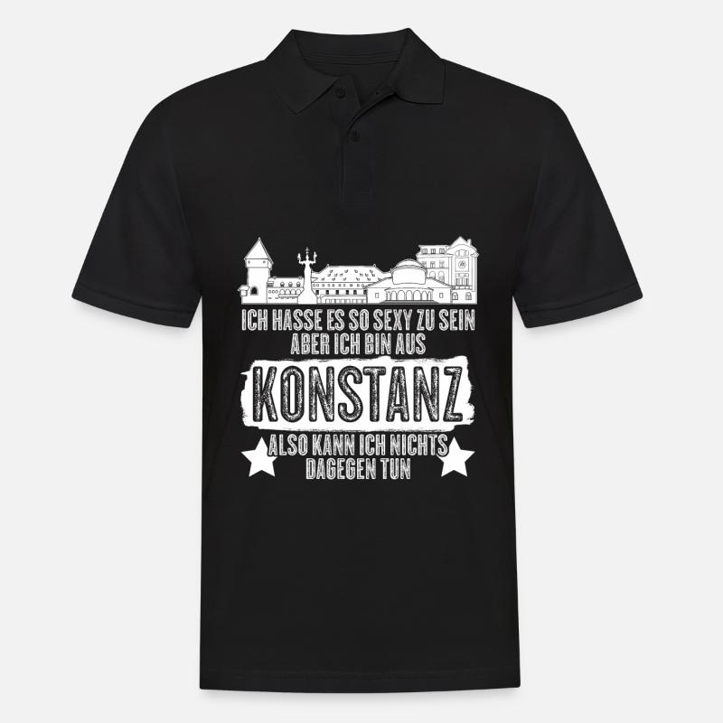 Bodensee Konstanz - Männer Poloshirt - Schwarz
