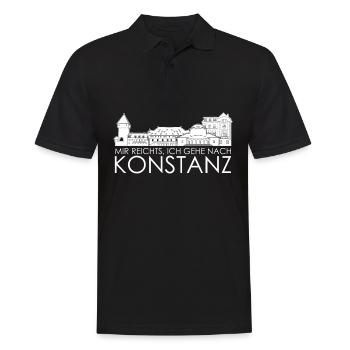 Bodensee Konstanz Konstanzer - Männer Poloshirt - Schwarz - Vorne - Kai (181cm)