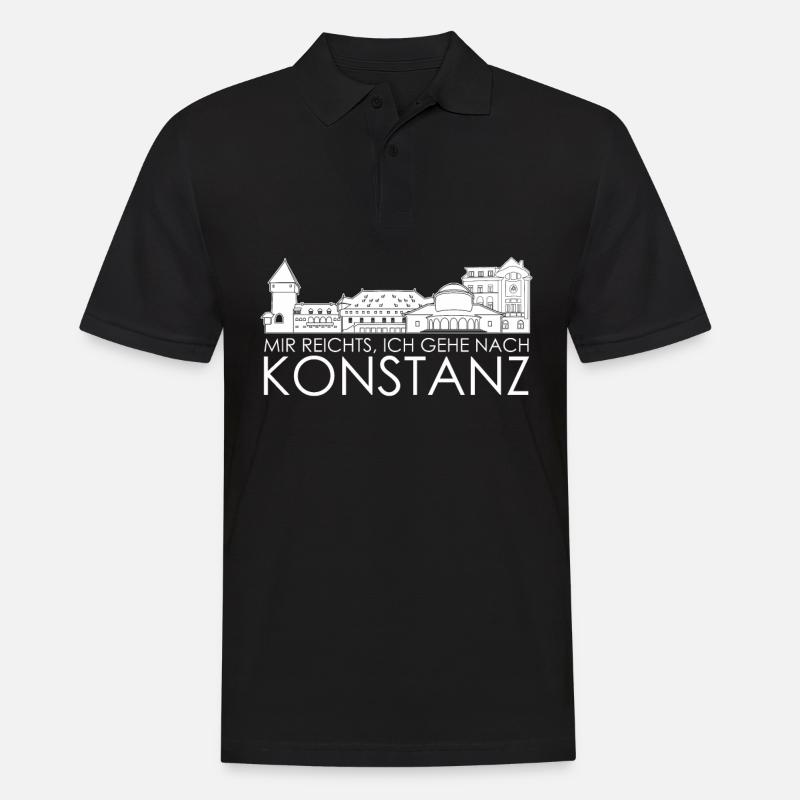 Bodensee Konstanz Konstanzer - Männer Poloshirt - Schwarz