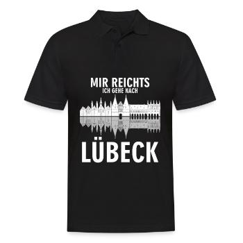 Lübeck Urlaub Lübecker - Männer Poloshirt - Schwarz - Vorne - Kai (181cm)
