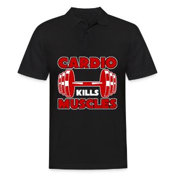 Bodybuilder Cardio Strongman - Men's Polo Shirt - black - Front - Kai (181cm)