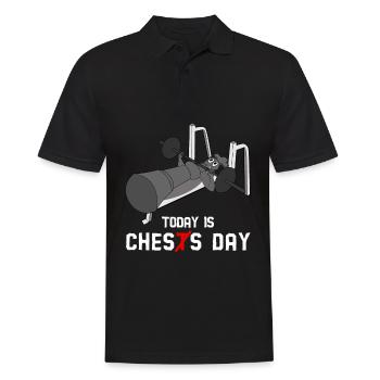 Bodybuilder Chess Fitness Strongman - Men's Polo Shirt - black - Front - Kai (181cm)