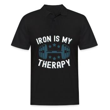 Bodybuilder Gym Fitness Dumbbell Strongman - Men's Polo Shirt - black - Front - Kai (181cm)