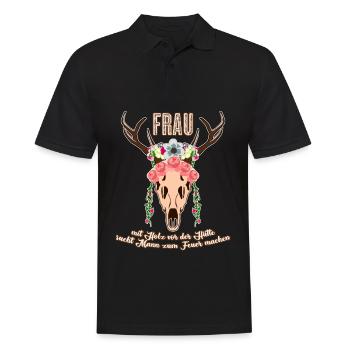 Single Frau Party Alleinstehend - Männer Poloshirt - Schwarz - Vorne - Kai (181cm)