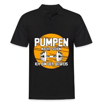 Bodybuilder Gym Strongman Bodybuilding - Männer Poloshirt - Schwarz - Vorne - Kai (181cm)