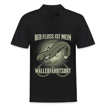 Angler Waller Angelsport Angeln Fisch - Männer Poloshirt - Schwarz - Vorne - Kai (181cm)