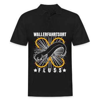 Angler Fluss Waller Angelsport Angeln - Männer Poloshirt - Schwarz - Vorne - Kai (181cm)