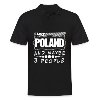 Polen Pole Polnisch - Männer Poloshirt - Schwarz - Vorne - Kai (181cm)