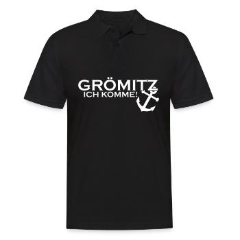 Grömitz ich komme - Männer Poloshirt - Schwarz - Vorne - Kai (181cm)